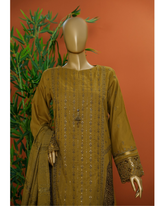 3-PC Unstitched Digital Print Embroidered Muse By Hztextiles | SSE - 101